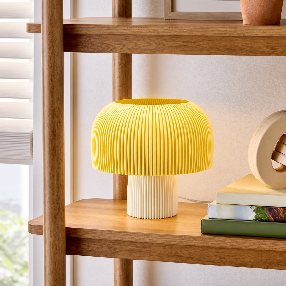 KAI | Table Lamp - White & Yellow