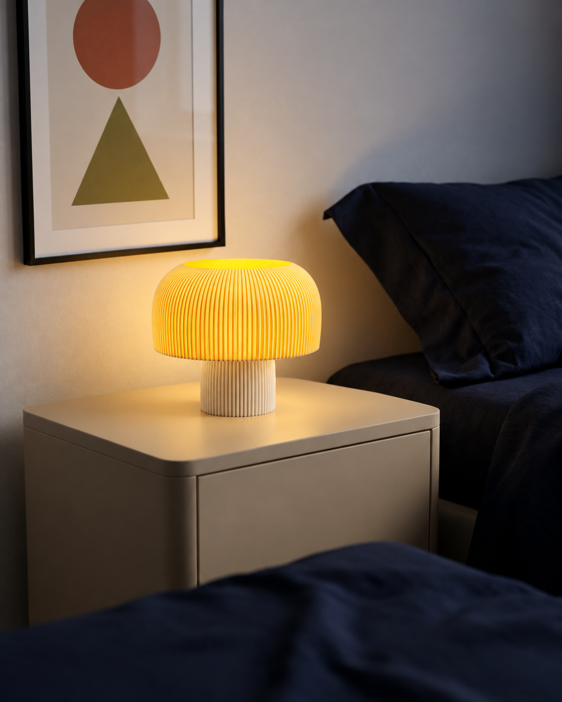 KAI | Table Lamp - White & Yellow